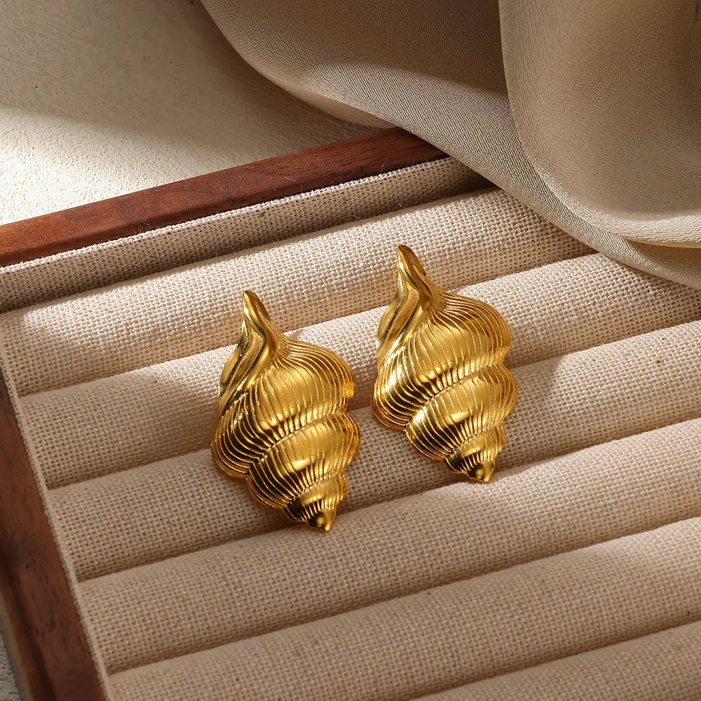 Geometric Flower Stainless Steel Earrings Women Sweet Sunflower Star Gold Color Ear Piercing Jewelry Wedding Accessories Gifts